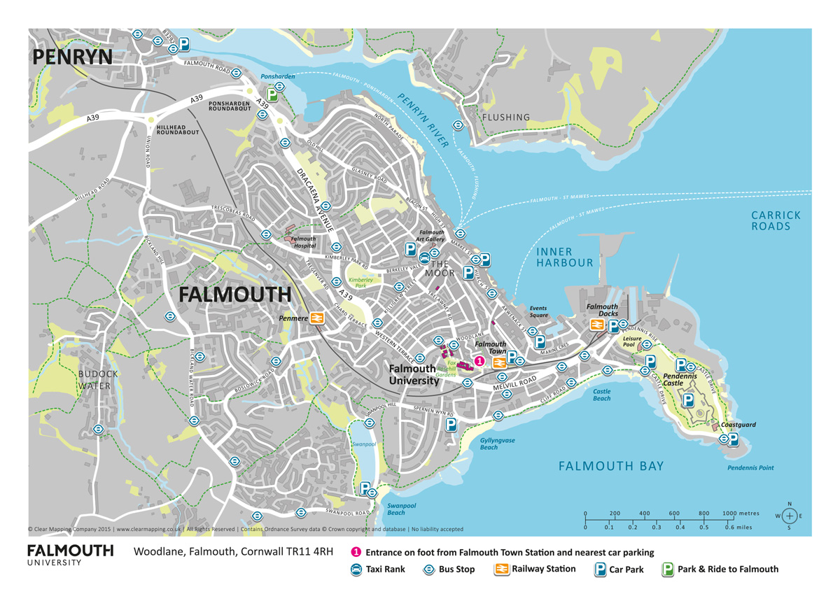 Falmouth University Open Day Map