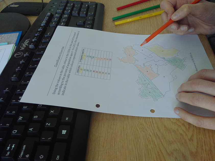 GIS Training session colouring in