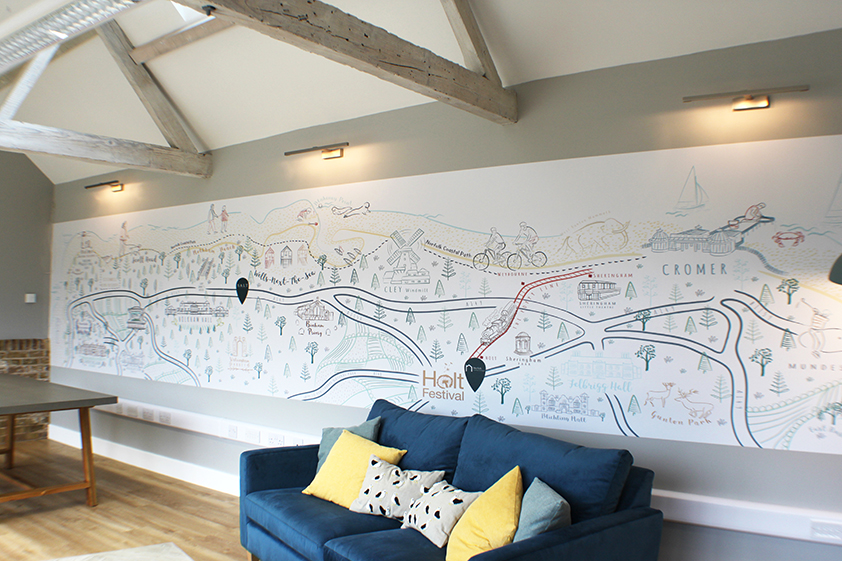 Salt Feature Wall Map Norfolk