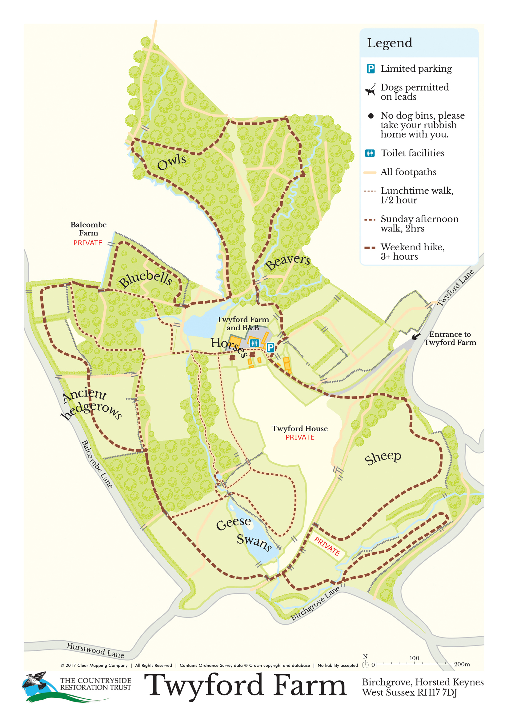 Twyford Farm Visitors Map