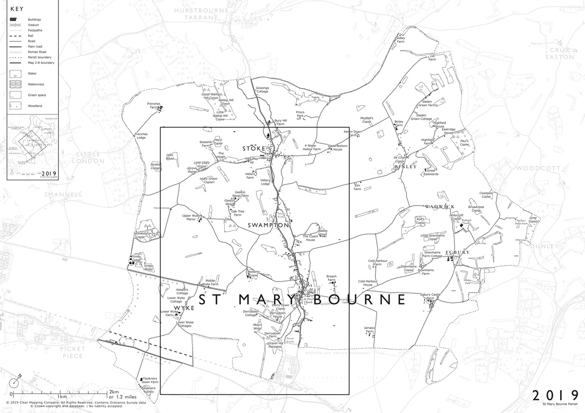 History; Historic; Ancestry; Ancestors; Genealogy; Genealogy research; Genealogists;Iron Age; Purveyance & Tax, 1575 1672; Church, 1300; Earls of Portsmouth, 1785; Enclosures, 1753 1815; Tithe map, 1840; OS, 1875; Basingstoke and Dean Council, 2018; Historical Mapping Project; Compilation; Acetate; Watercolour; Village; Dwellings; Art Portfolio Case; Historian; Hampshire; Parish boundary; Hurstbourne Priors Map; Stevens Parochial History Enclosures 1753; Ancient Paths by Graham Robb; the Belinus Line; Historic England; Monuments & finds; Winchester Cathedral; The Hampshire Hearth Tax Assessment, 1665; A Purveyance of the Royal Household in the Elizabethan Age, 17 November 1558 to 24 March 1603; The Lay Subsidy Rolls, 1586; A Guide to Enclosure in Hampshire 1700 to 1900; Listed Buildings; Last 2000 years revealed by going geospatial; Maps uncover the secret history of St Mary Bourne; Maplines Magazine Spring Edition 2019; Ordnance Survey Open Data 2019